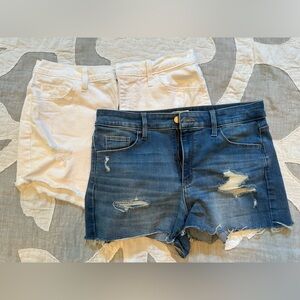 Bundle - Universal Thread White and Blue Jean Shorts